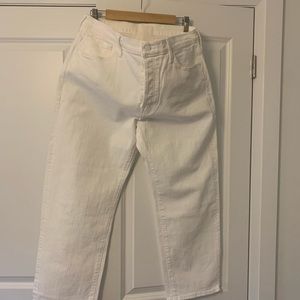 BNWT - mother ditched crop size 32 white